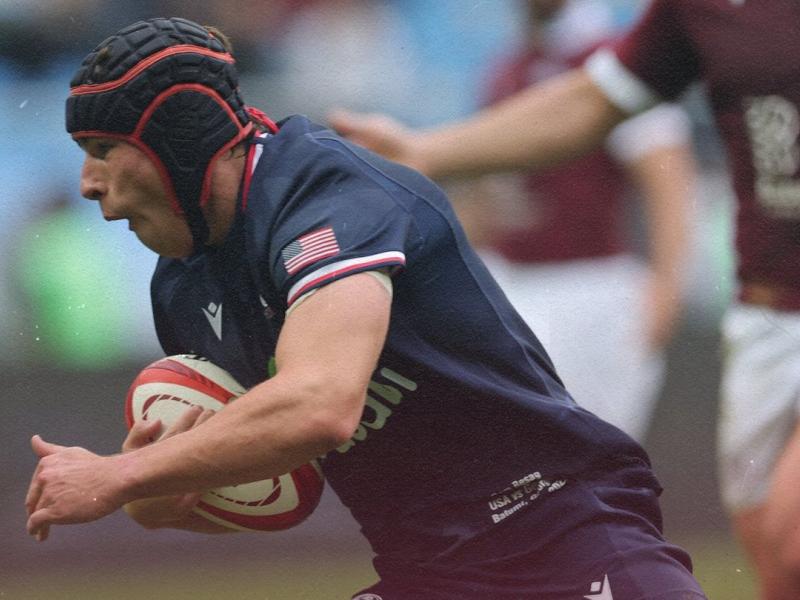 Dom Besag cores for the USA against Georgia.