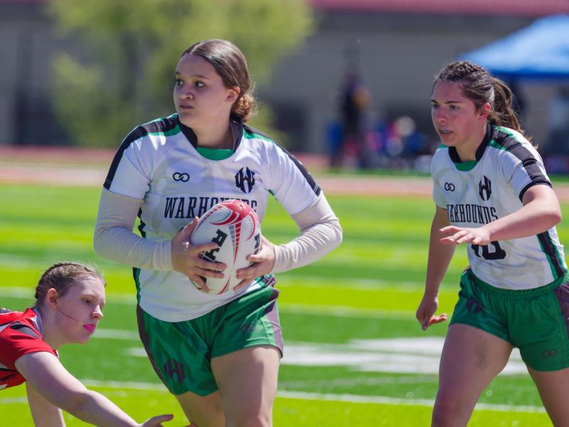 West Virginia Warhounds girls in action in Pennsylvania.