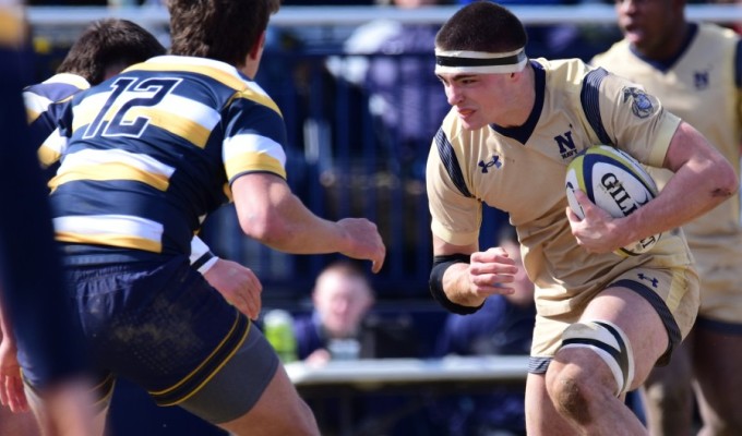 Navy in gold vs Cal. Photo David Hughes.