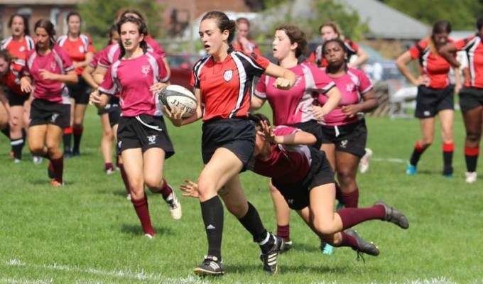 Caitlyn Moustouka of RPI. Photo RPI Women's Rugby.