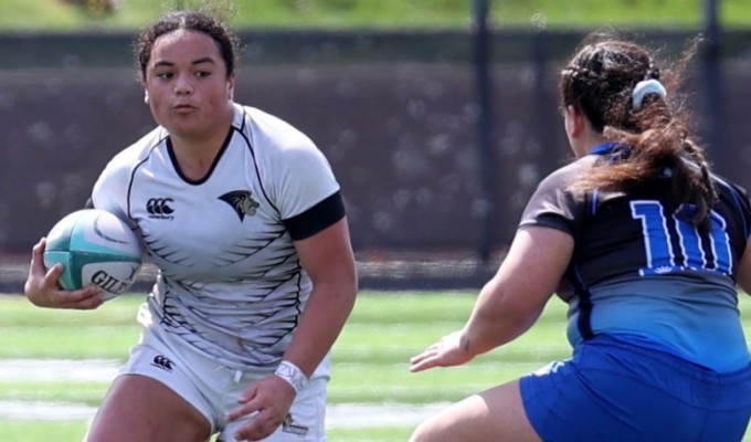 Freda Tafuna finds some space against BYU. Todd Lunow photo.