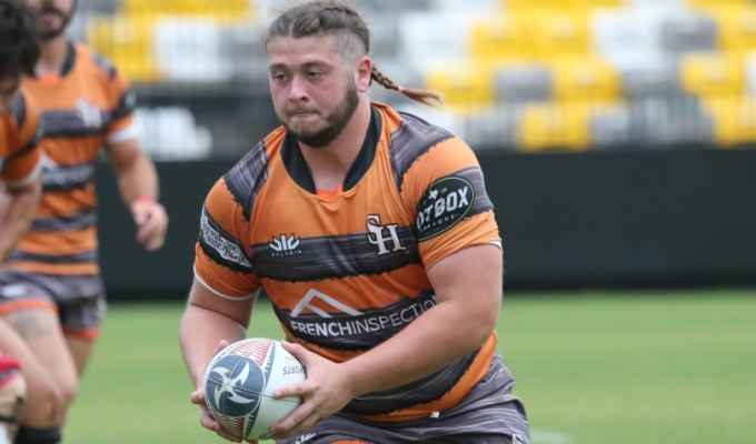 One of the selections, SHSU prop Preston James. Jeff Dalton photo.