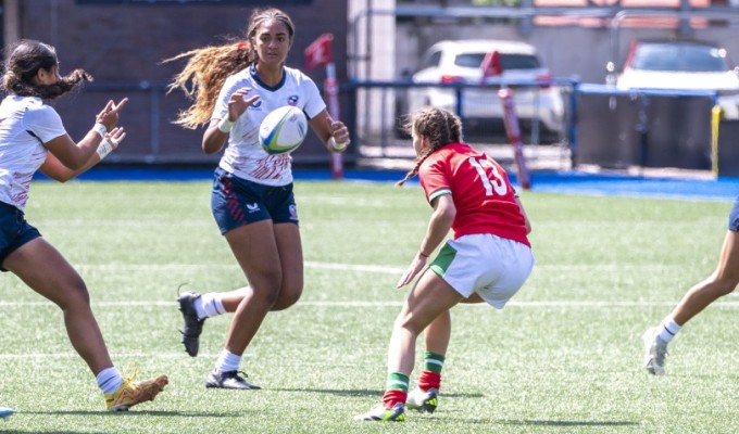 USA U18 girls on tour in Wales this summer. Tim Anger photo.