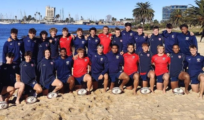 The USA U18s in Uruguay.