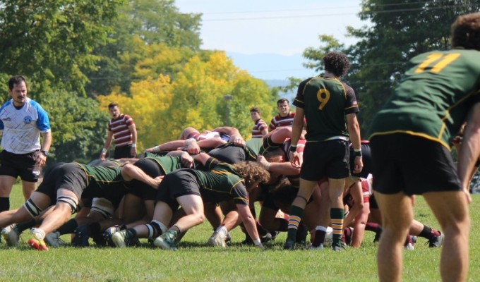 Vermont scrums down vs Norwich.