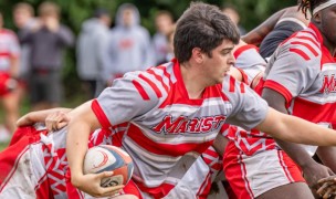 Three tries for TJ Finegan at Marist fueled the Foxes' victory. Photo RPI Rugby.