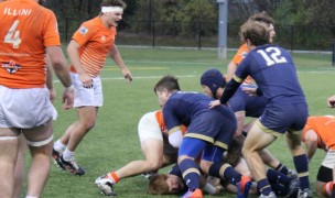 Illinois vs Notre Dame in the fall of 2022. These two teams play under two separate organizational umbrellas. Alex Goff photo.