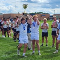 Trophy time for Pendleton with their Rugby Indiana three-peat.