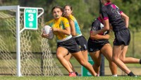 Girls action from the NAI 7s. WadeB Photo.