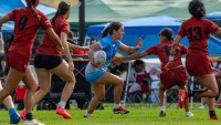 Girls action from the NAI 7s. WadeB Photo.