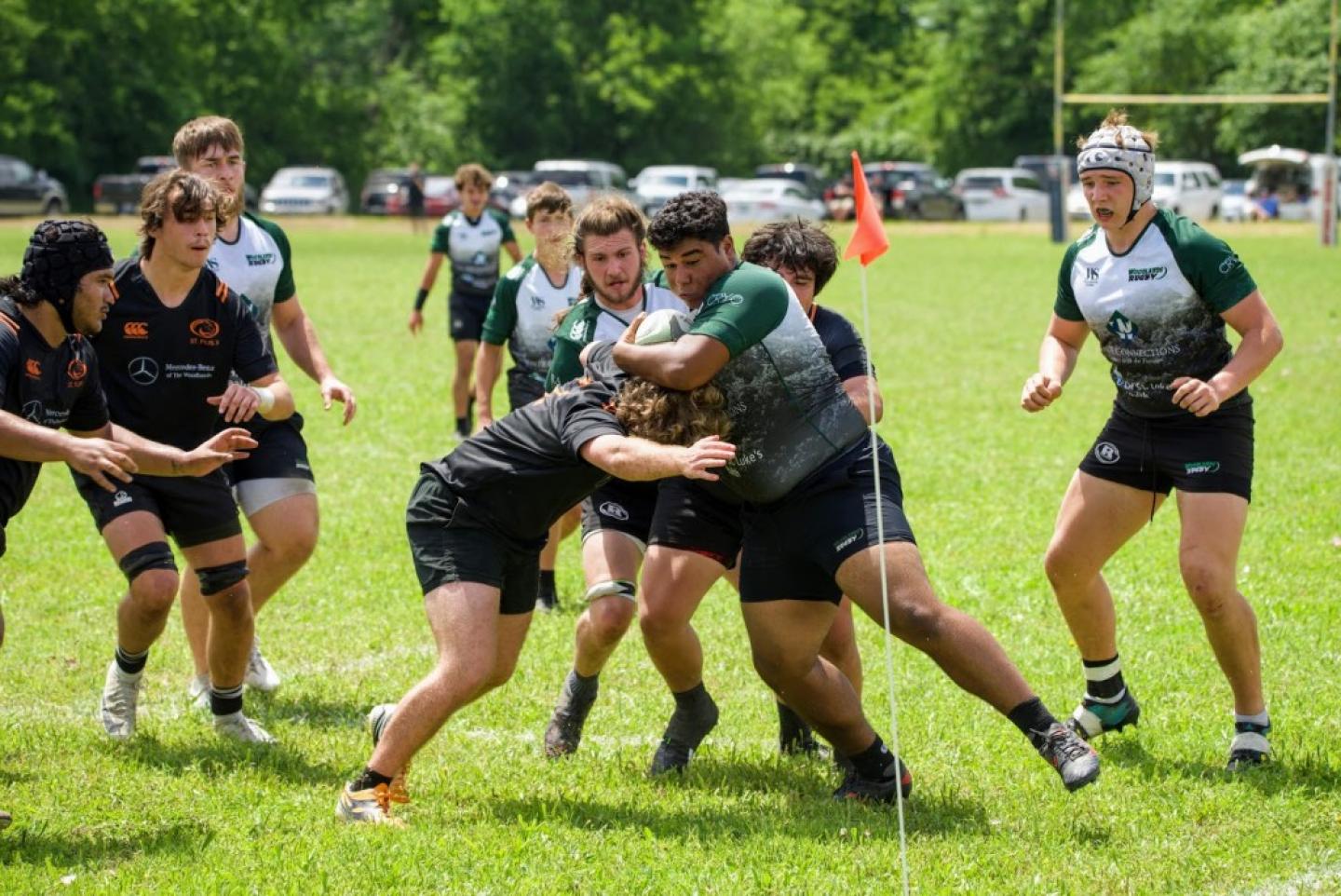 2019 state championship game loose head prop manuel guzman carrying the ball richard clarke