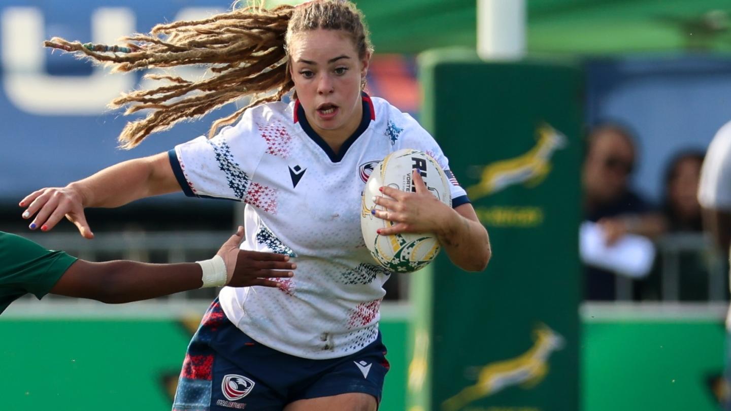 Bella Vogel for the USA U20s. Charmaine Sander photo.