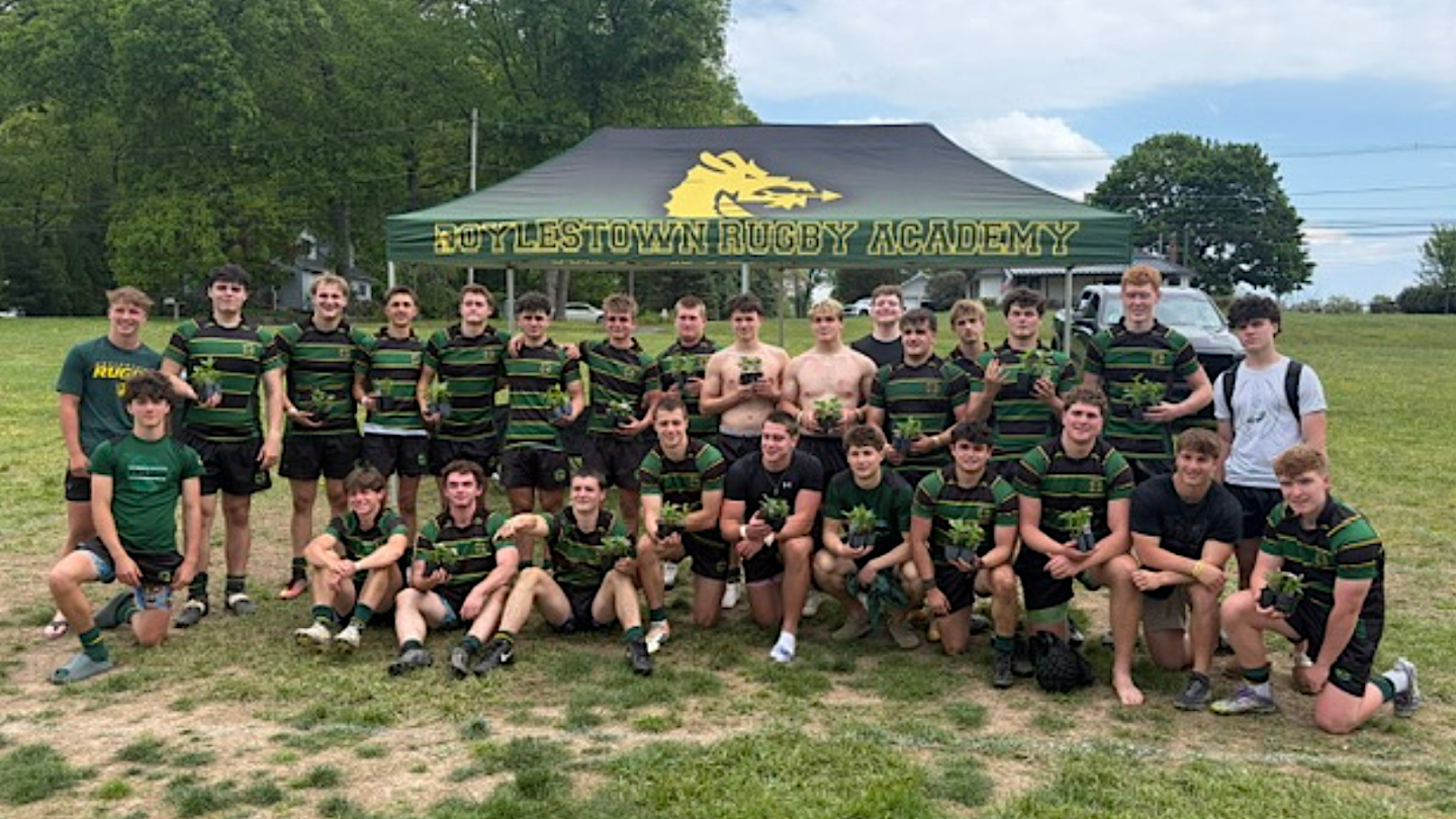 Doylestown team all smiles after making the 2026 Rugby PA final.
