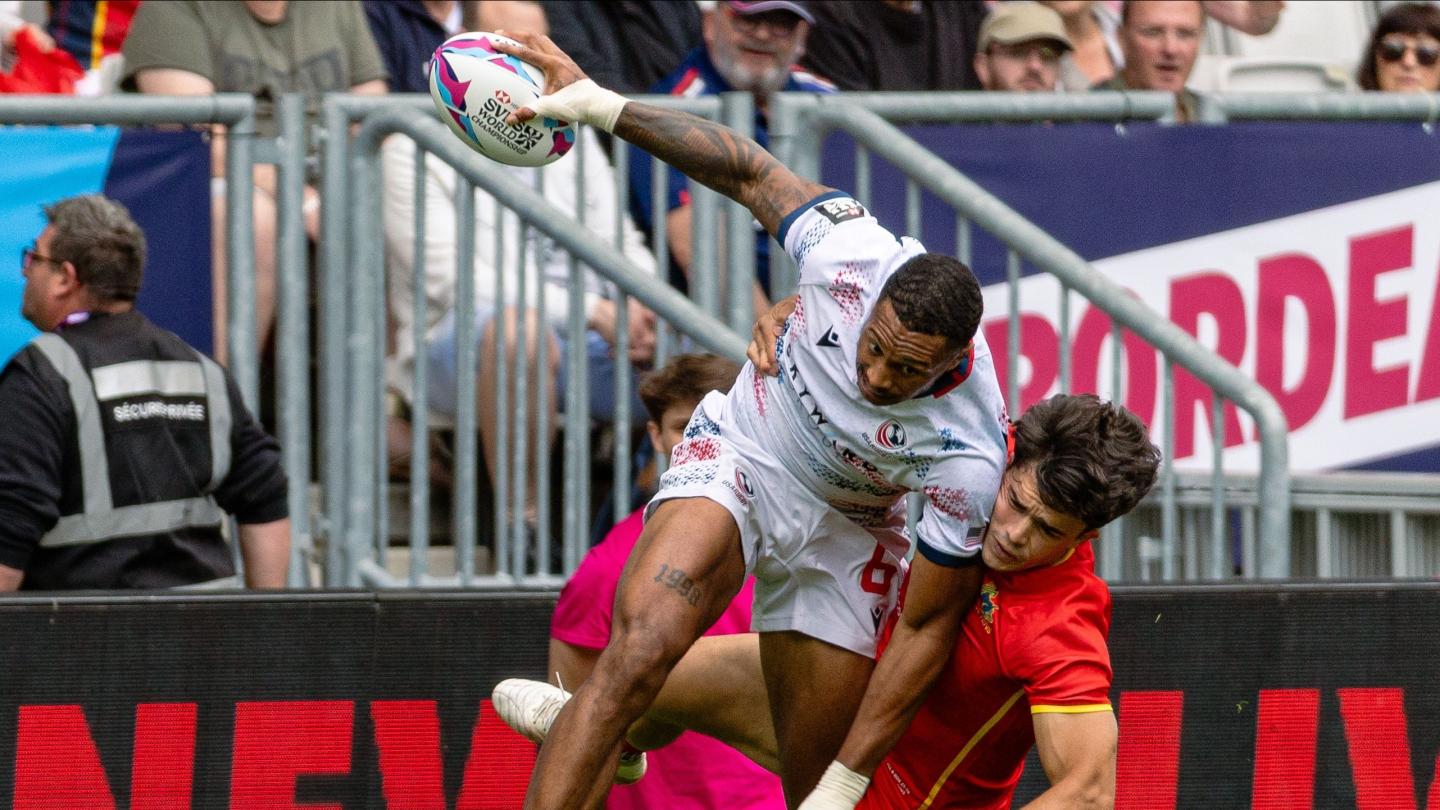 David Still III put all he had into the win over Spain. Photo Alex Ho for World Rugby.