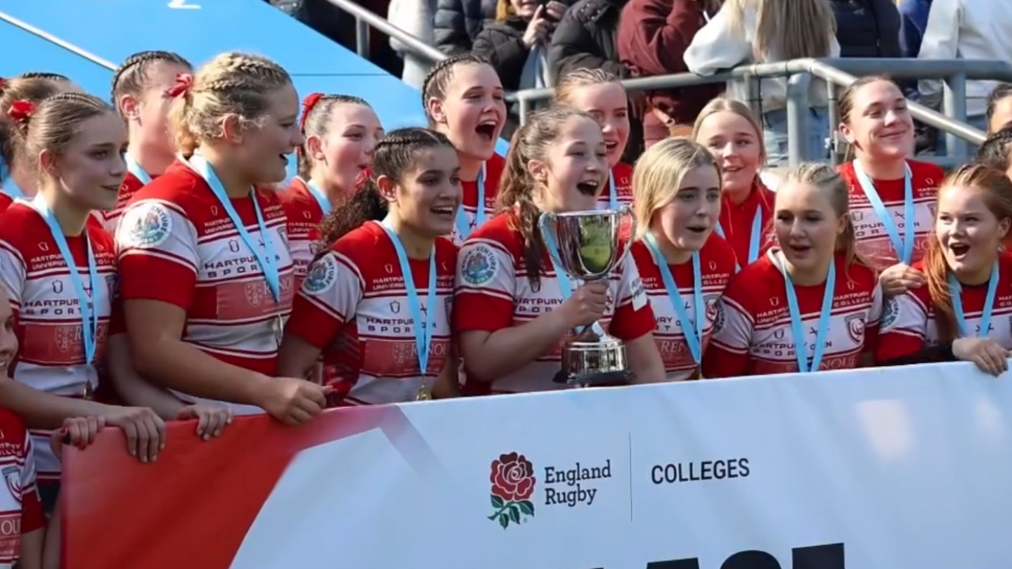 Hartpury College girls HS team are the 2026 English champions.