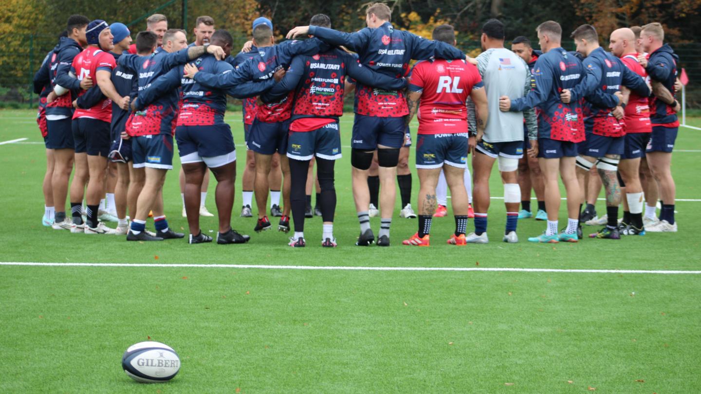 USA Military players huddle up during training. Photo AJ Townes.