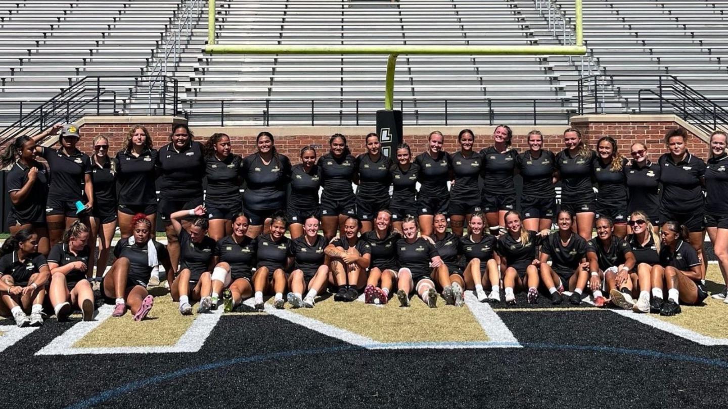 The Lindenwood women after they shut out Southern Nazarene.