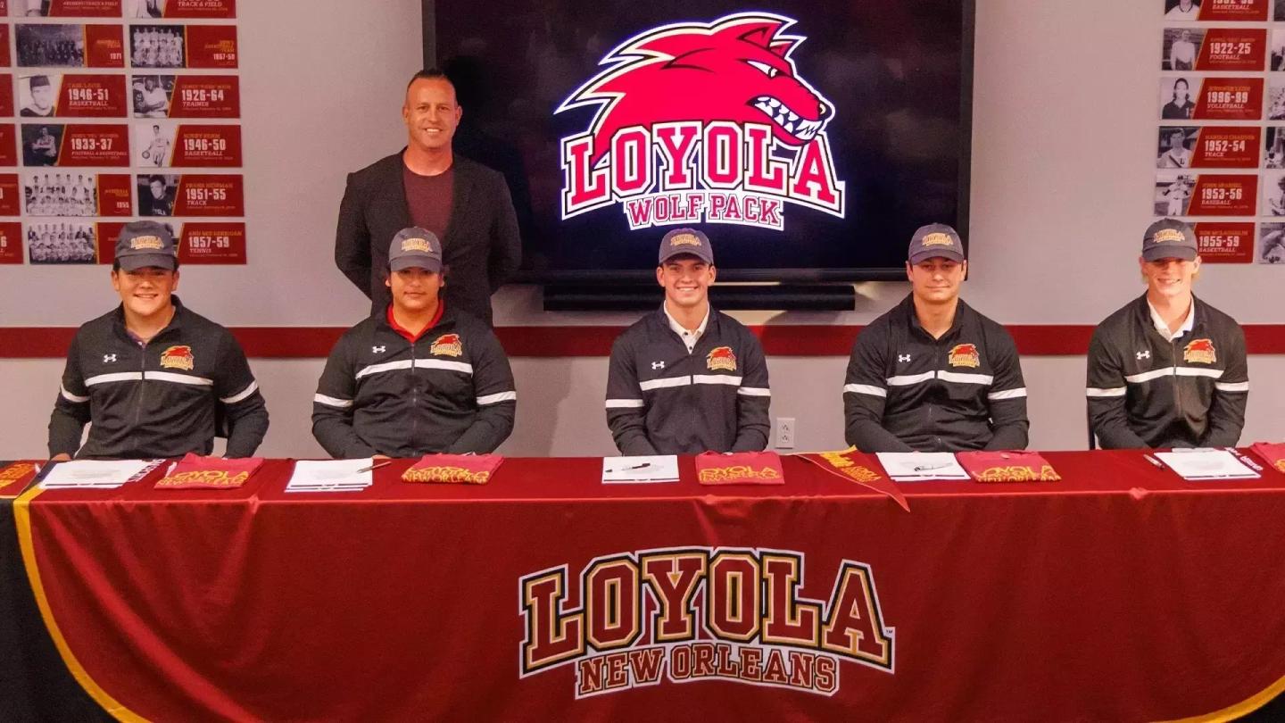 Loyola DOR Ryan Fitzgerald with his first five recruits back in October.