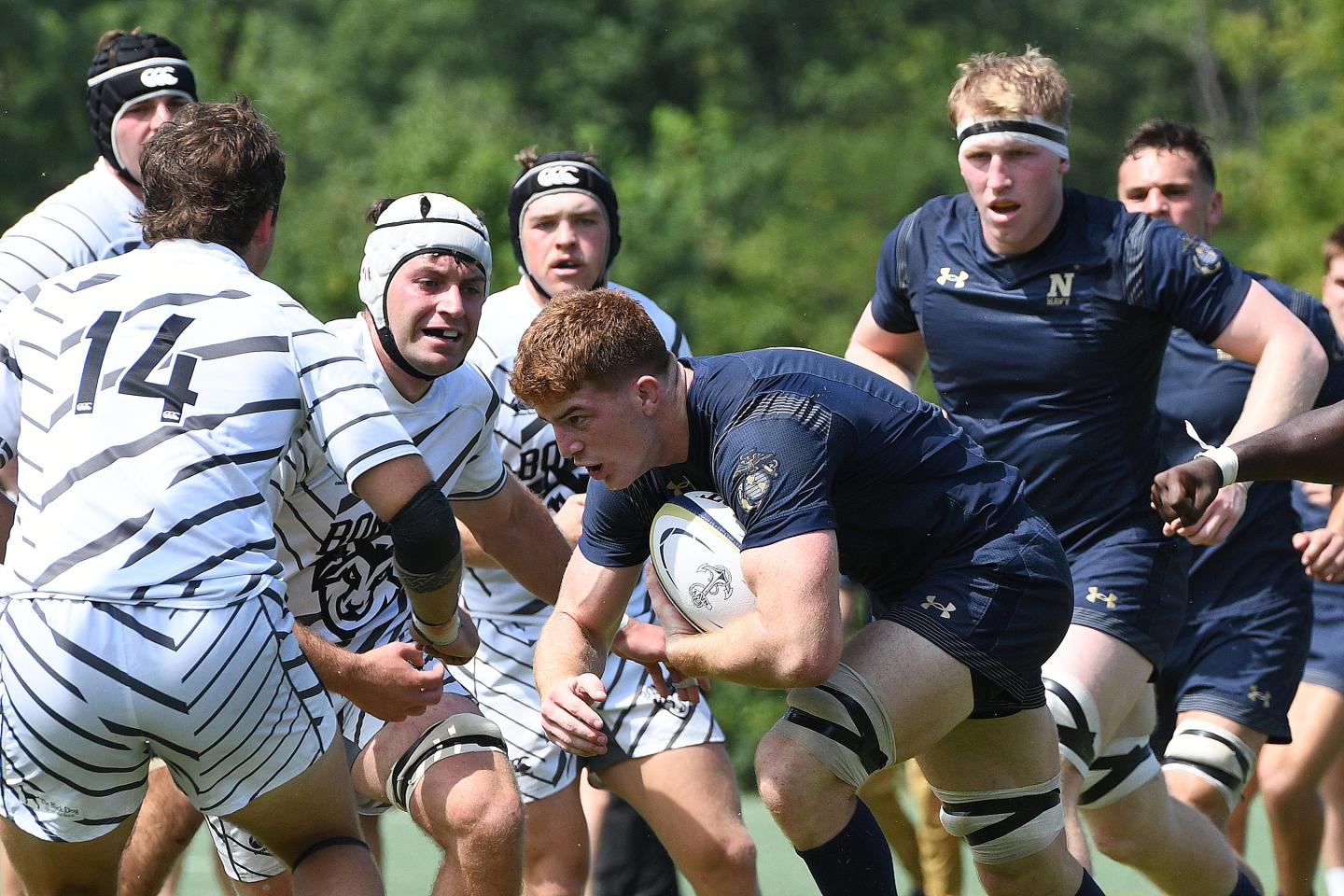 Navy surges on vs St. Bonaventure 2026.. Photo David Hughes