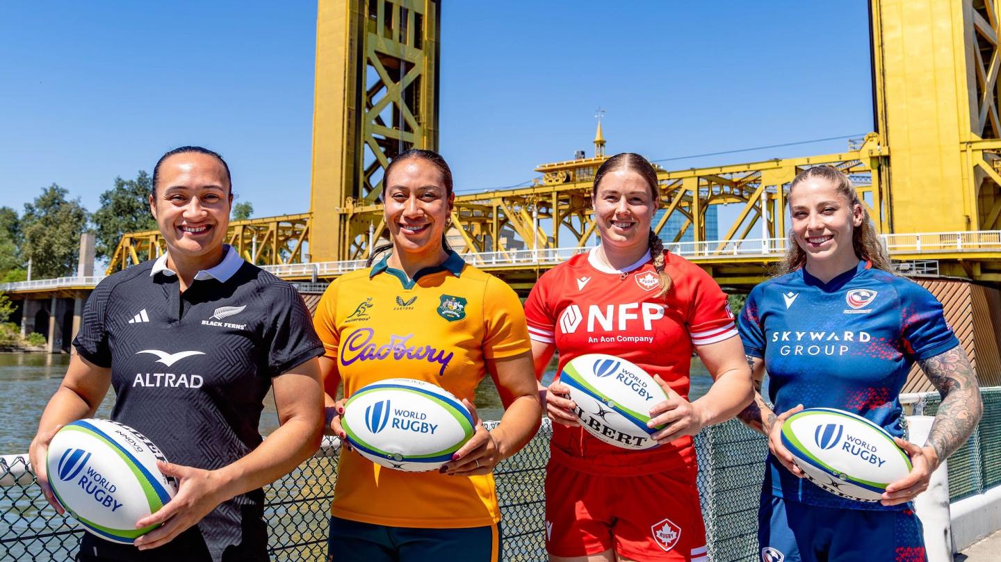Pac 4 Captains at the Sacramento River. Photo World Rugby.