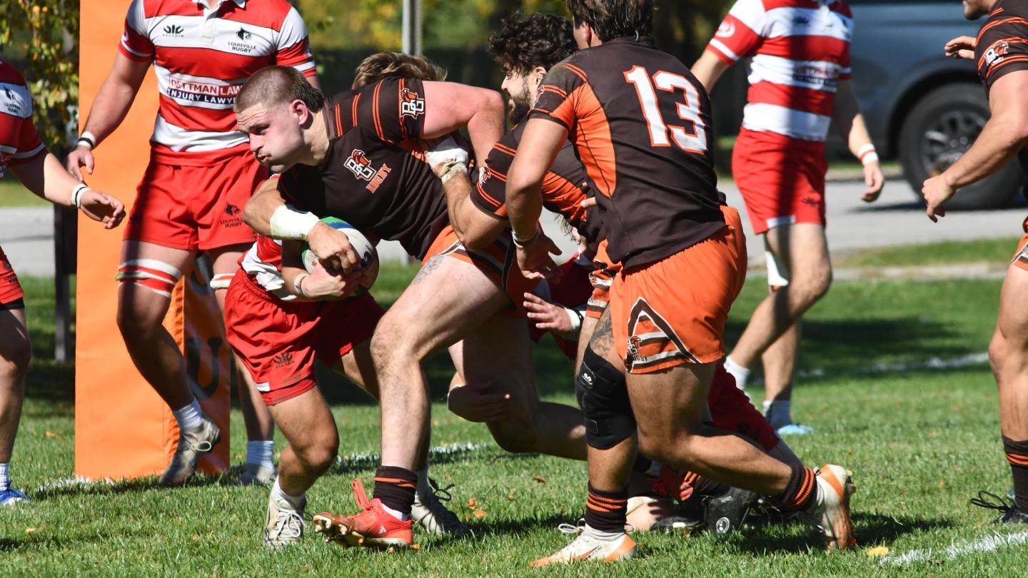 Phil Tracey goes in for one of his three tries. Photo Roger Mazzarella.