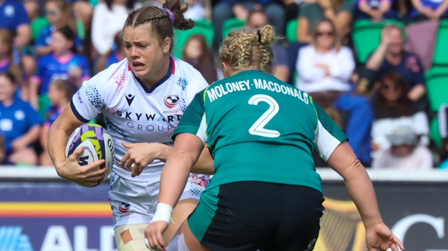 USA vs Ireland in the 2026 WXV. USA won 40-36.