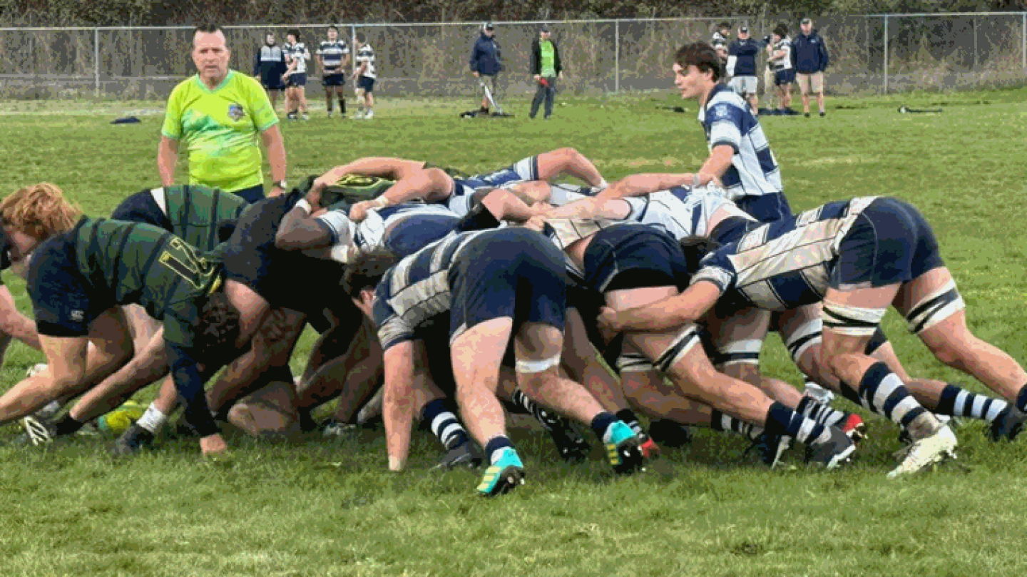 WWU scrum vs Oregon, fall 2025.