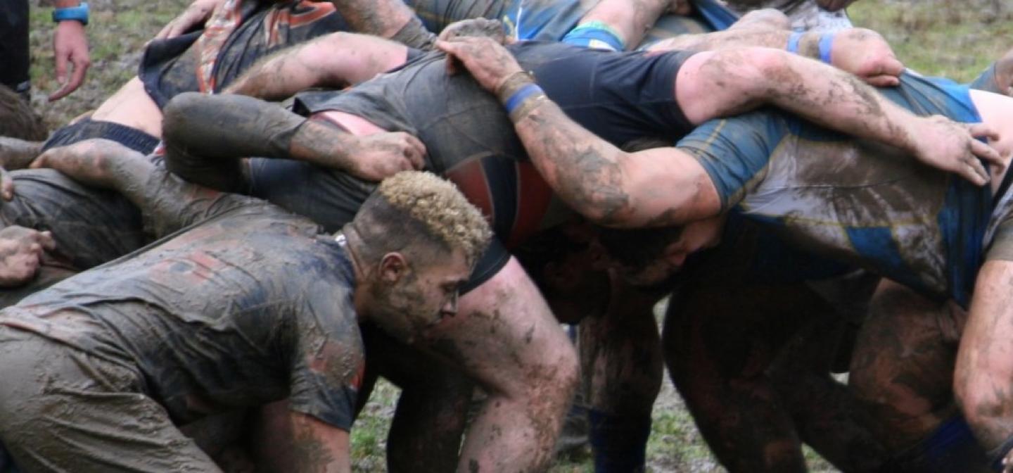 college scrum muddy