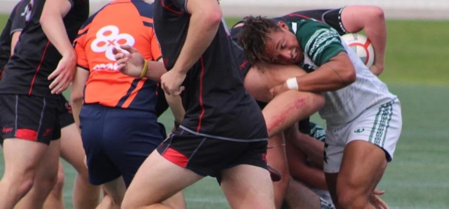 miles bell makes a tackle
