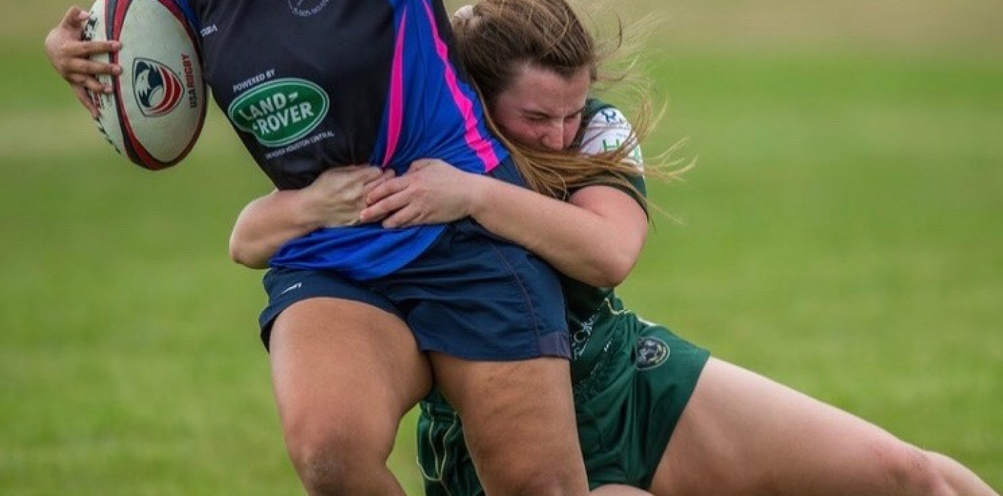 morgan williams makes a tackle