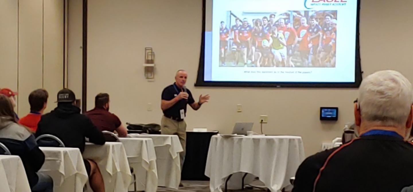 salty presenting rugby summit