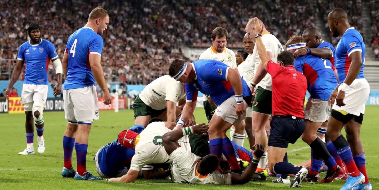 south africa v namibia   rugby world cup 2019 david ramos world rugby via getty images pool b south africa v namibia   rugby world cup 2019 david ramos world rugby via getty images pool b