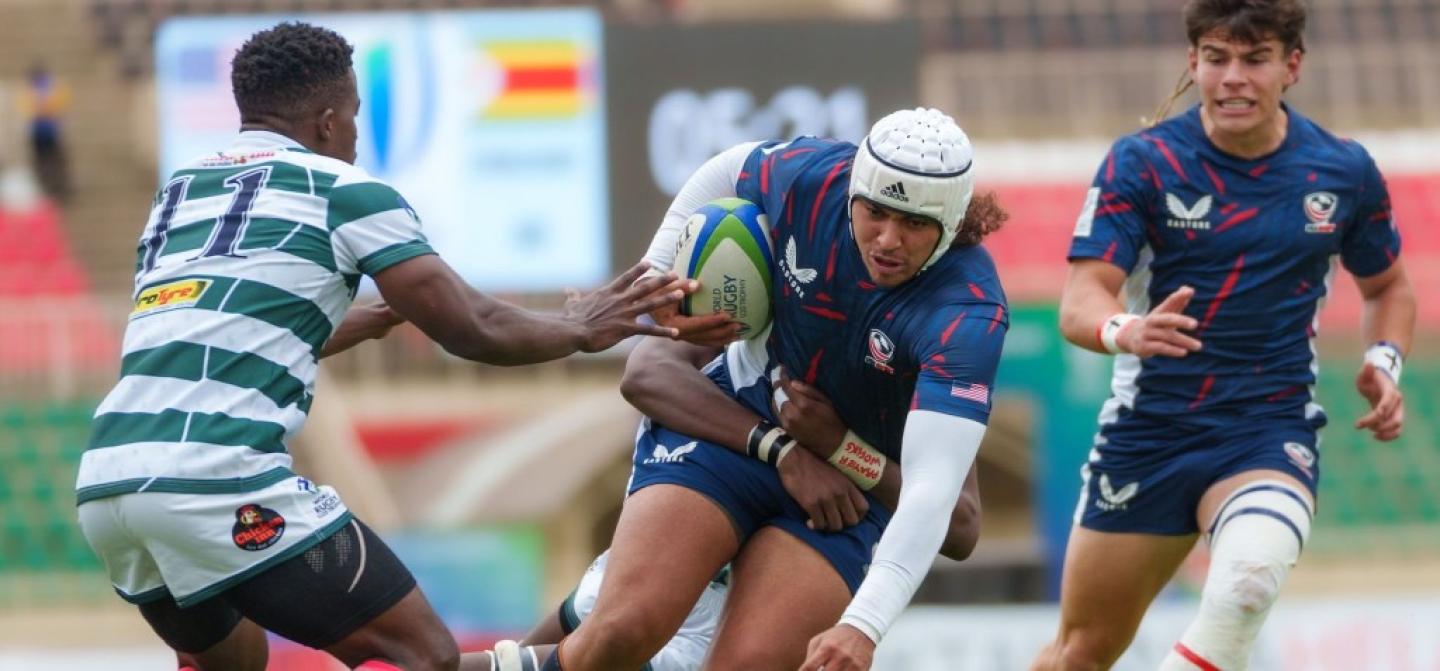 world rugby u20 trophy 2023 pool a   usa v zimbabwe antony munge world rugby